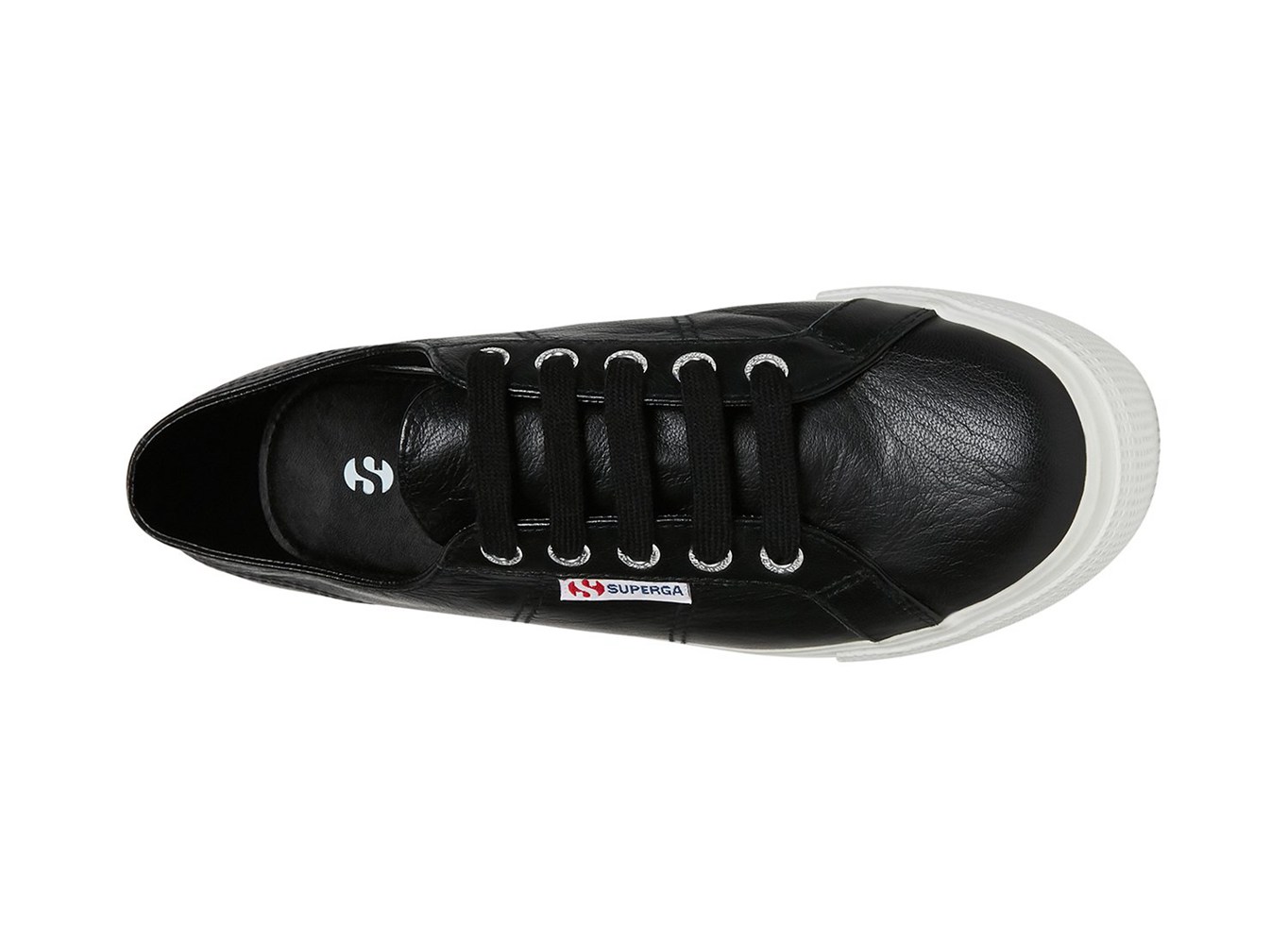 Superga Platform Womens - 2790 Nappa Leather - Black - PTCFJ3527